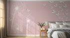 Design FC240 — Papier peint Pissenlits blancs papillons rose pale — Novomur