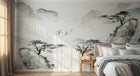 Design FC570 — Papier peint Pins montagnes brumeuses style chinois — Novomur