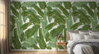 Design L0476 — Papier peint Pattern feuilles bananier vert repete — Novomur