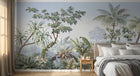 Design L0652 — Papier peint Paysage tropical jungle aquarelle douce — Novomur