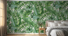 Design L0943 — Papier peint Pattern palmes vert vif repete — Novomur