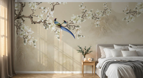 Design SD0103 — Papier peint Magnolia & Oiseaux — Novomur