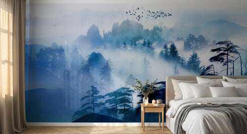 Design SD0214 — Papier peint Paysage Montagne Réaliste — Novomur