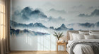Design SD0807 — Papier peint Asie Encre Bleue — Novomur