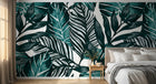 Design SK0671 — Papier peint Palmier Tropical Vert - Collection 2 — Novomur