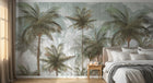 Design SK0694 — Papier peint Palmier Tropical Vintage Sépia — Novomur