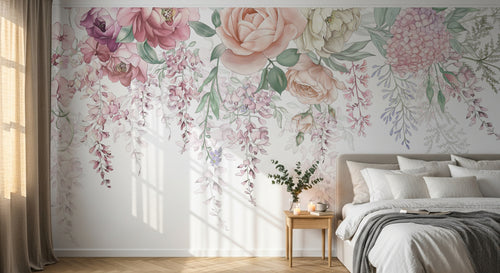 Design SK0705 — Papier peint Floral Pivoines et Roses - Collection 2 — Novomur