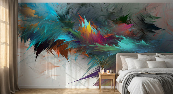 Papier peint Plumes - Sur mesure