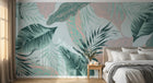 Design SK0817 — Papier peint Palmier Tropical Vert - Collection 2 — Novomur