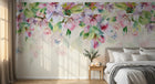 Design SL0106 — Papier peint Cascade cerisier rose pastel papillons — Novomur