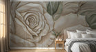 Design SL0189 — Papier peint Roses creme relief 3D peint main — Novomur