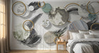 Design SL0232 — Papier peint Art Déco Éventails et Or - Collection 2 — Novomur