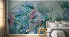 Design SL0450 — Papier peint Bananiers palmes multicolores aquarelle pop — Novomur