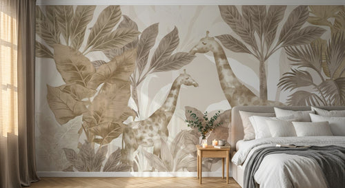 Design SL0524 — Papier peint Safari Savane Aquarelle - Collection 2 — Novomur