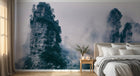 Design SL0531 — Papier peint Paysage karstique chinois pics brume — Novomur