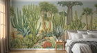 Design SL0708 — Papier peint Cactus agaves desert botanique aquarelle — Novomur