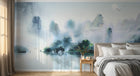 Design ZX0254 — Papier peint Paysage karstique vert lac voiliers — Novomur