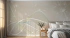 Design ZX0484 — Papier peint Pissenlits lignes ondulantes beige — Novomur