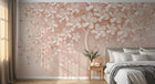 Design ZX0512 — Papier peint Arbre fleurs roses 3D fond poudre — Novomur