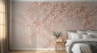 Design ZX0513 — Papier peint Branches fleurs roses 3D fond clair — Novomur