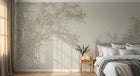 Design ZX0541 — Papier peint Branches glacees argentees fond creme — Novomur