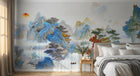 Design ZX0551 — Papier peint Paysage chinois pagode montagnes karstiques — Novomur
