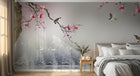Design ZX0560 — Papier peint Magnolia oiseaux foret lac chinois — Novomur