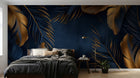 Design A0017 — Papier peint Palmier Tropical Doré Luxe - Collection 2 — Novomur