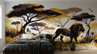 Design A0527 — Papier peint Safari Savane Aquarelle — Novomur