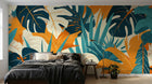 Design A0875 — Papier peint Palmier Tropical Doré Luxe - Collection 2 — Novomur