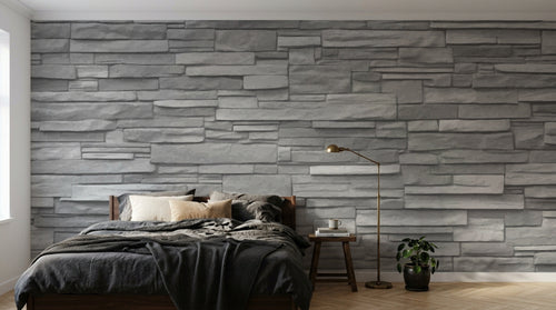 Design D0997B — Papier peint Texture Pierre et Béton — Novomur
