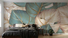 Design F0744 — Papier peint Palmier Tropical Doré Luxe - Collection 1 — Novomur