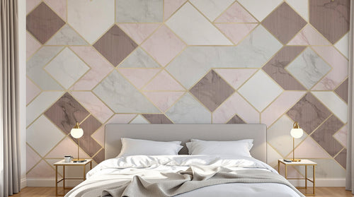 Design A0000 — Papier peint Marbre Géométrique — Novomur