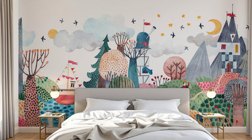 Design A0029 — Papier peint Forêt Pins et Sapins - Collection 3 — Novomur