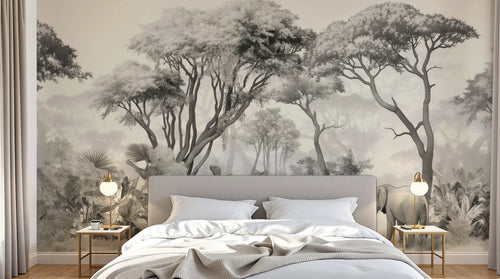 Design A0056 — Papier peint Safari Savane Aquarelle — Novomur