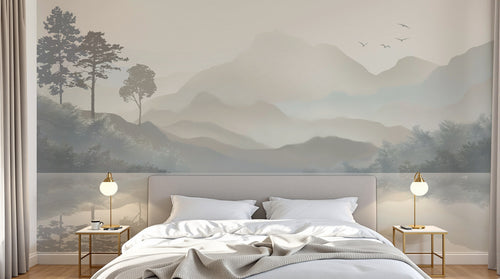 Design A0085 — Papier peint Paysage Montagne Réaliste — Novomur