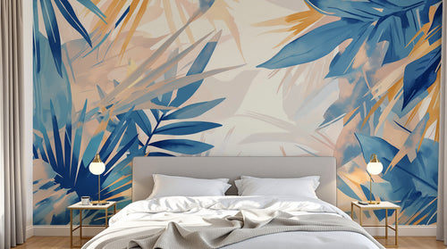 Design A0109 — Papier peint Palmier Tropical Vert - Collection 1 — Novomur