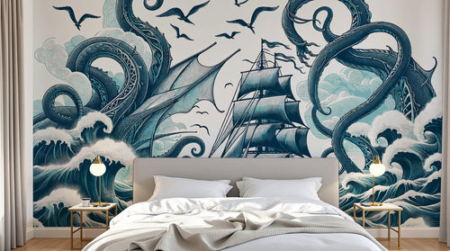 Design A0123 — Papier peint Mont Fuji et Hokusai — Novomur