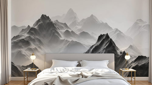 Design A0160 — Papier peint Paysage Montagne Réaliste — Novomur