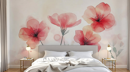 Design A0170 — Papier peint Coquelicots et Fleurs Sauvages — Novomur