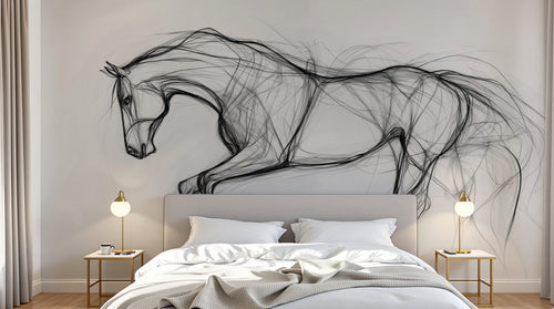 Design A0208 — Papier peint Chevaux — Novomur