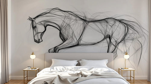 Design A0208 — Papier peint Chevaux — Novomur