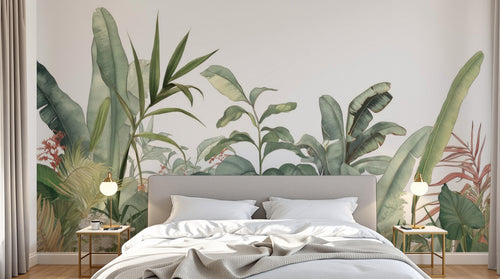 Design A0227 — Papier peint Palmier Tropical & Jungle Dense — Novomur