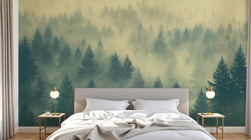 Design A0230 — Papier peint Forêt Pins et Sapins - Collection 1 — Novomur