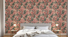 Papier peint Liberty Floral Anthracite - Sur mesure - Design A0241