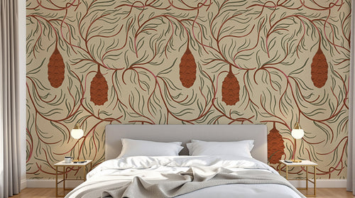 Design A0246 — Papier peint Floral Vintage Baroque — motif grand — Novomur