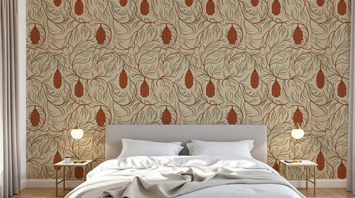 Design A0246 — Papier peint Floral Vintage Baroque — motif standard — Novomur