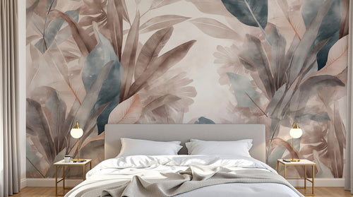 Design A0263 — Papier peint Palmier Tropical Vert - Collection 1 — Novomur