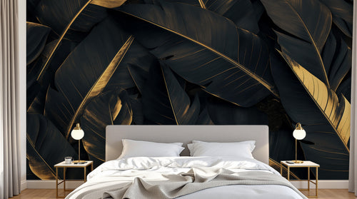 Design A0267 — Papier peint Palmier Tropical Vert - Collection 1 — Novomur