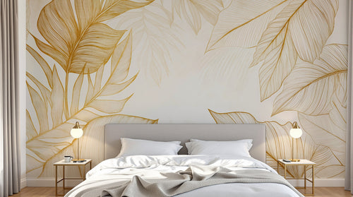 Design A0316 — Papier peint Palmier Tropical Vert - Collection 3 — Novomur